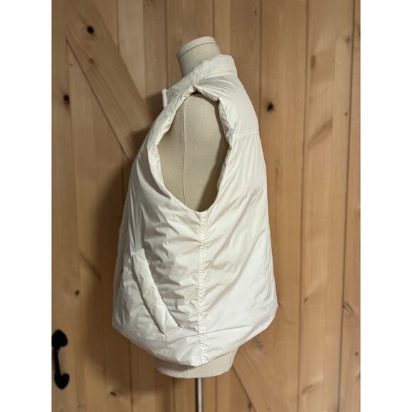 J. Crew | Down Zip Up Puffer Vest in Cream | Size Large - Picture 6 of 11